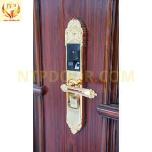 Cửa biệt thự NSF4A cao cấp 4 cánh 1 Khóa cửa biệt thự vân gỗ NSF4A