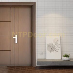 Cửa thép vân gỗ 2 cánh NS3H10