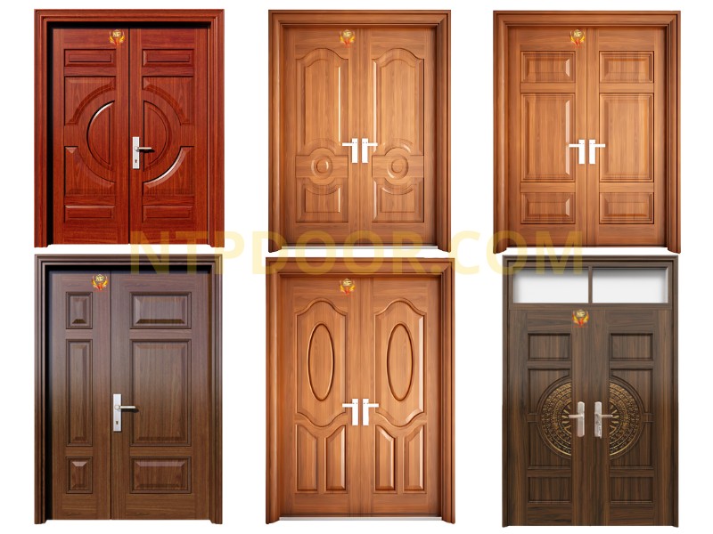 Báo giá cửa thép vân gỗ tại Bắc Giang 2 Mẫu cửa vân gỗ 2 cánh được nhiều khách hàng tin dùng