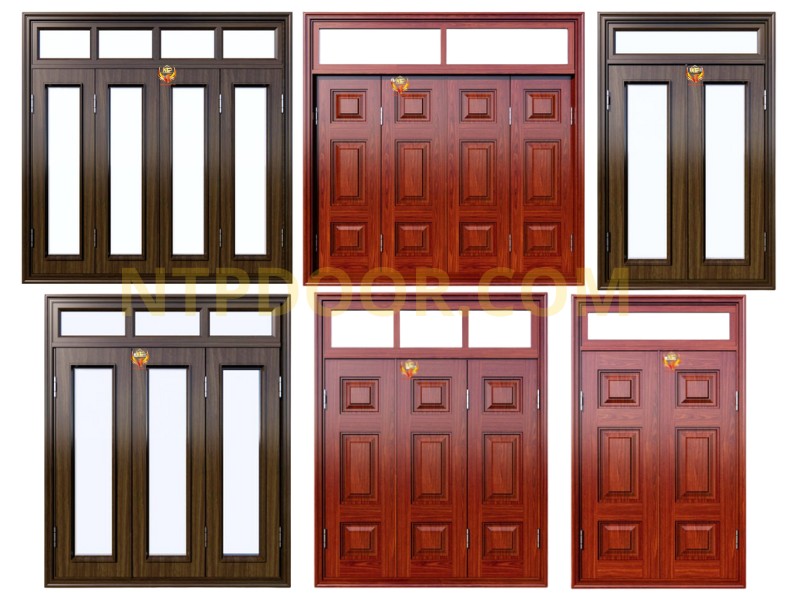 Báo giá cửa thép vân gỗ tại Bắc Giang 4 Cửa sổ vân gỗ lõi thép đượ sử dụng nhiều trong thiết kế