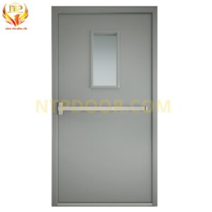 Cửa thép chống cháy 1 cánh 3 Cửa thép chống cháy có thanh chắn cửa