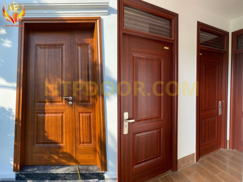 Lắp đặt cửa thép vân gỗ làm cửa đi
