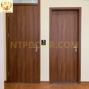 Cửa thép chống cháy màu vân gỗ