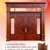 Cửa Nhôm Vân Gỗ 4 Cánh NTP Lõi Foam