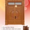 Cửa Nhôm Vân Gỗ 2 Cánh NTP Lõi Foam